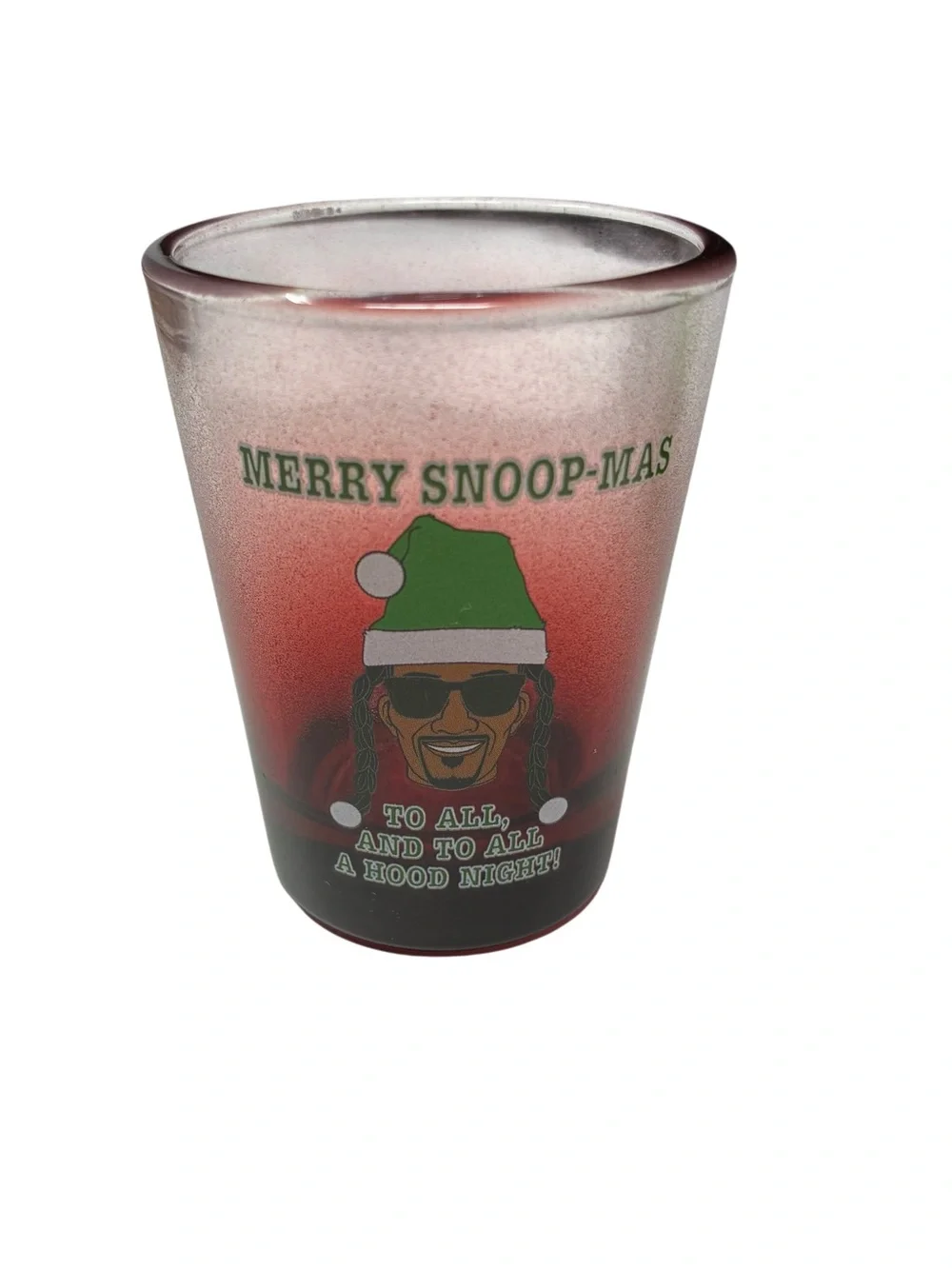 Snoop Dogg Snoop on the Stoop Set Of Four Christmas Shot Glasses 1.8 FL OZ